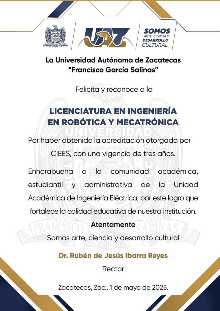 Licenciatura en Ingeniería en Robótica y Mecatrónica